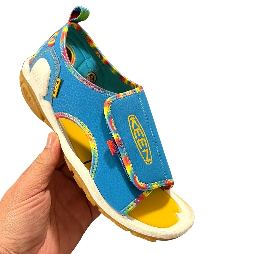 KEEN Youth Girls Sport Outdoor Sandals Size 4 Blue- Tie Dye Adjustable Washable